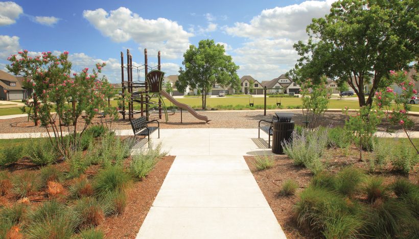 Landscaping and playground at Cobbler Park