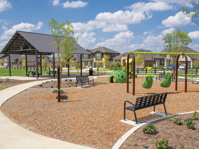 Pavilion and playground at Fielding Park