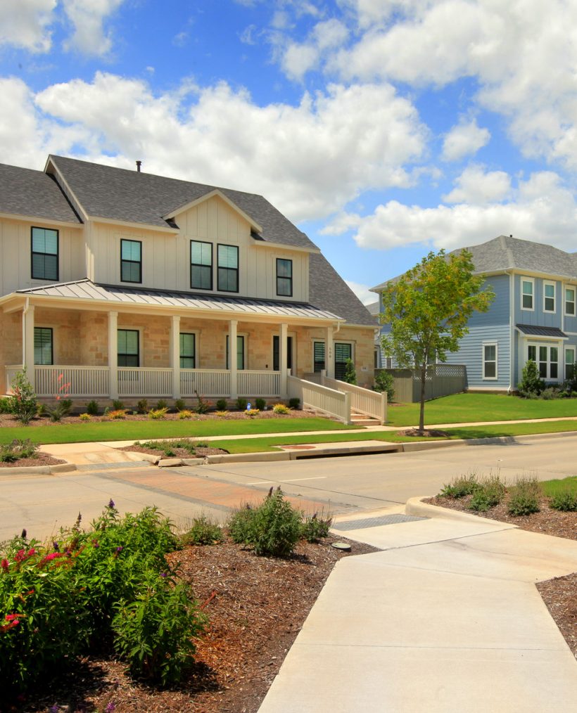 street view of two 2-story homes
