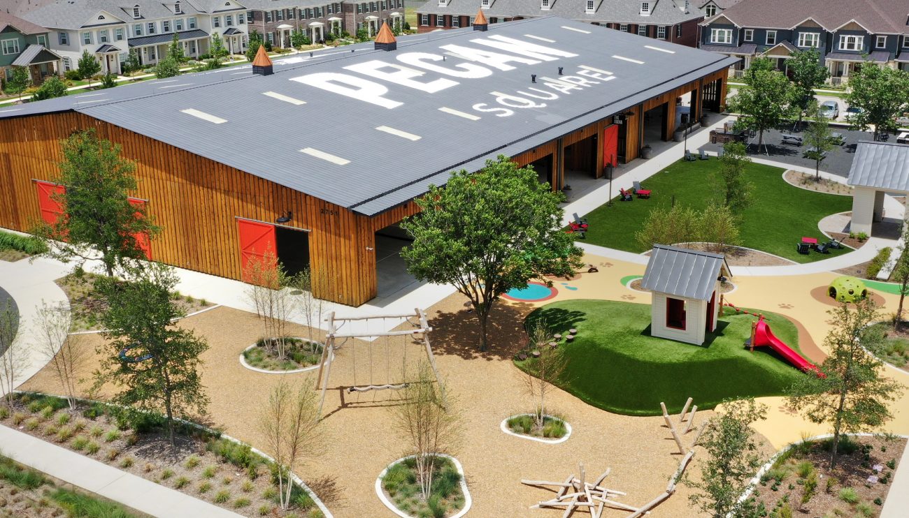 The Arena and Pioneer Park aerial