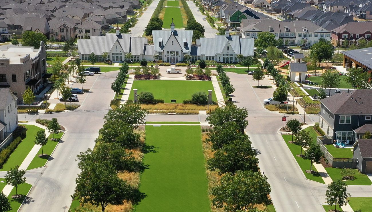 Aerial of The Lawn and Jackson Hall