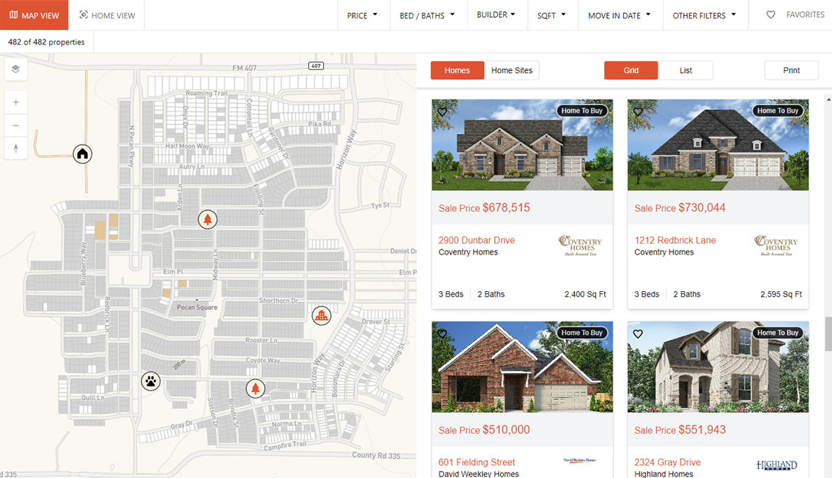 Image: PECAN SQUARE HOMEFINDER TOOL